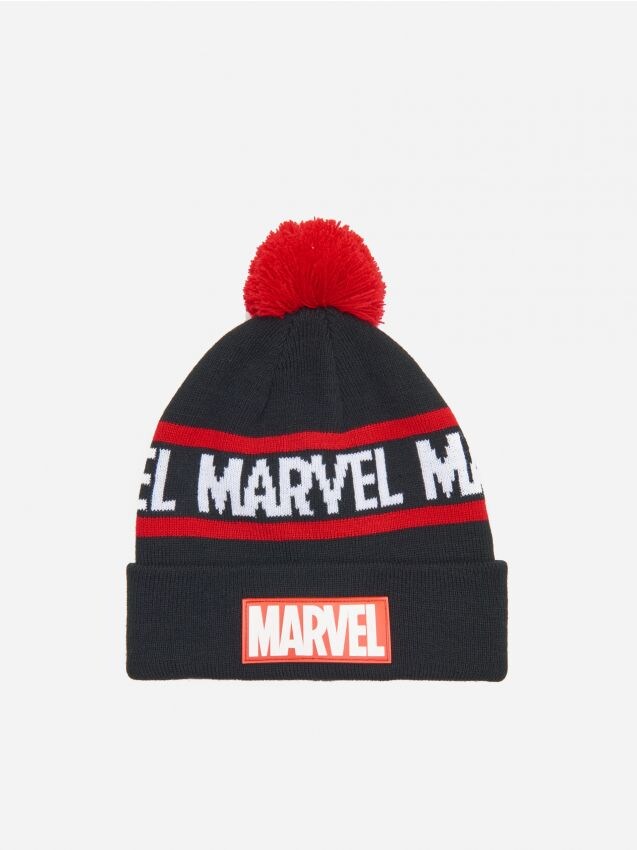Čiapka beanie s brmbolcom Marvel - čierna - 4490A-99X - HOUSE