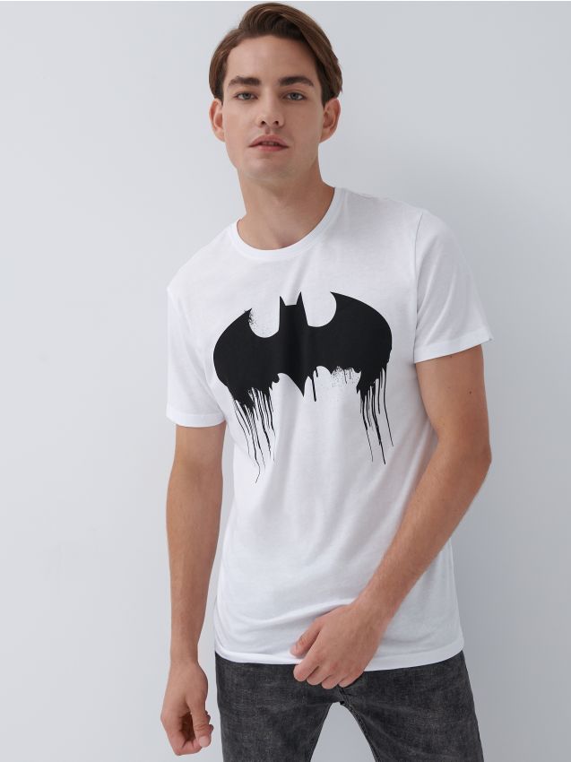 Мъжка тениска Batman - бял - 4620E-00X - HOUSE