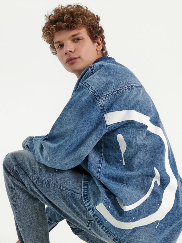 Džinsiniai marškiniai Smiley® - blue jeans - HOUSE