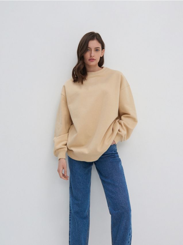 Sweatshirt oversize basic - light yellow - 4739G-10X - HOUSE