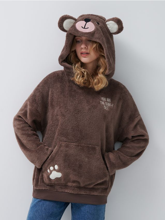 Hanorac oversized - maro - 4760I-88X - HOUSE