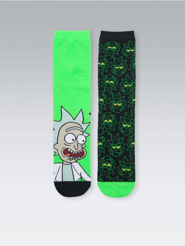 Kojinės su spauda 2-pack Rick and Morty - multicolor - HOUSE