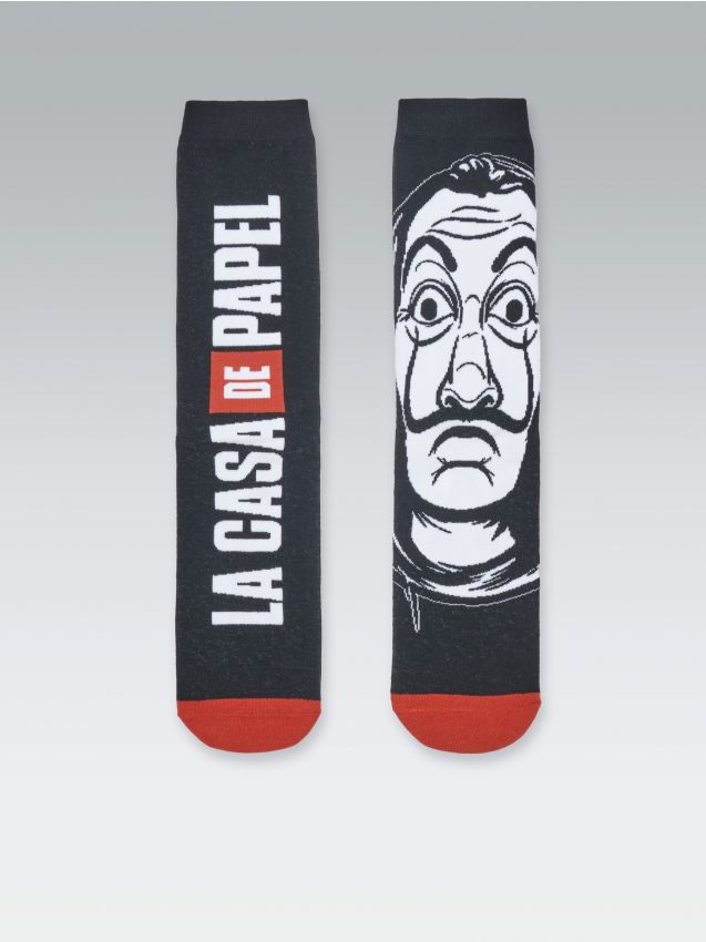 Ponožky s potlačou 2-pack La casa de papel - viacfarebná - 4894I-MLC - HOUSE