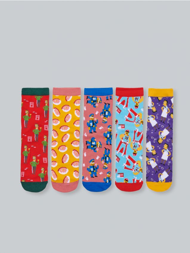 Set de 5 perechi de șosete cu model The Simpsons - multicolor - 4907I-MLC - HOUSE