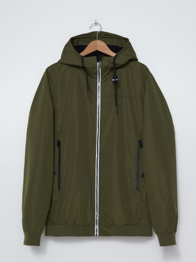Bunda s kapucí - brownish green - 5000E-78X - HOUSE