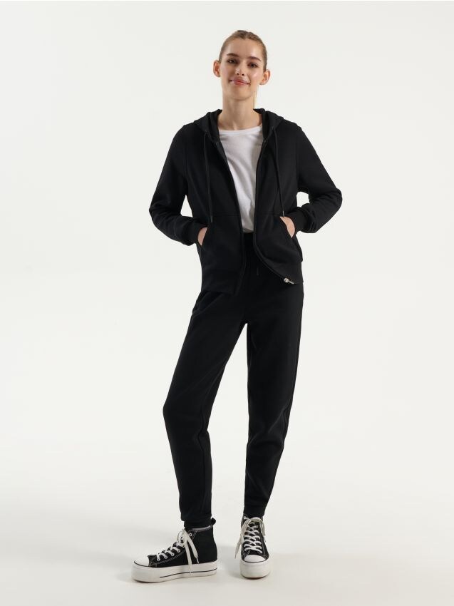 Pantaloni joggers groși - negru - HOUSE
