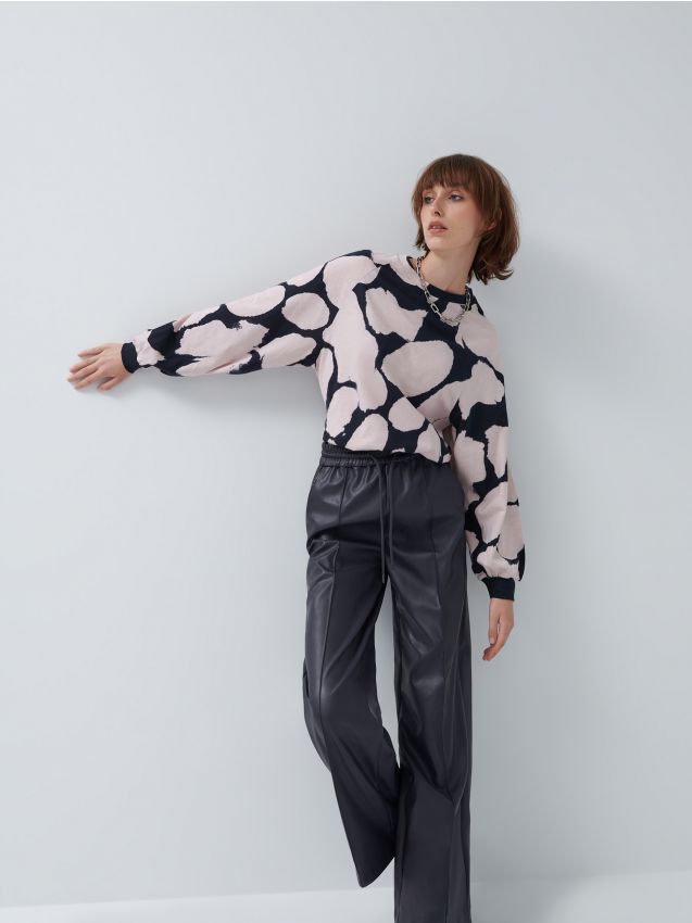 Langarm-T-Shirt oversize - bunt - 5065I-MLC - HOUSE