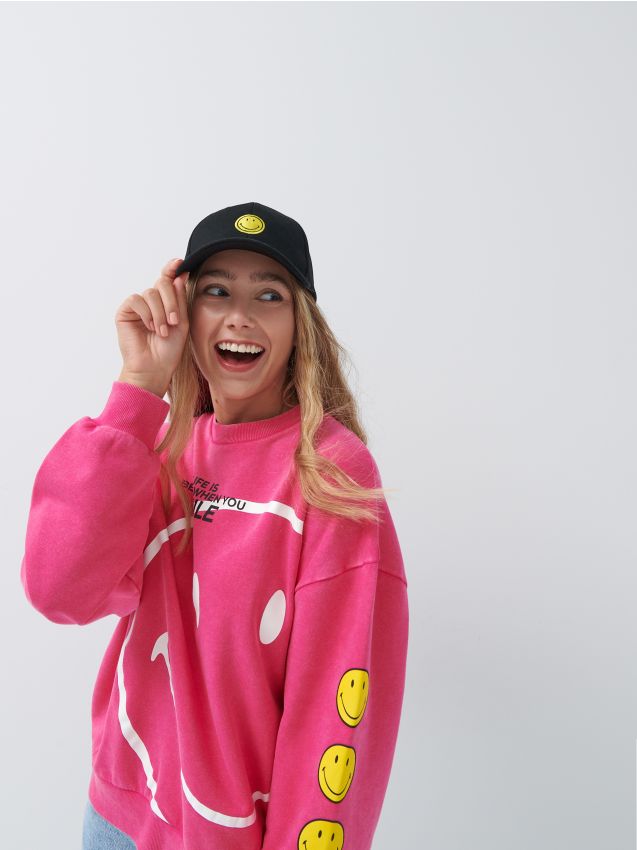 Șapcă de baseball Smiley® - negru - HOUSE