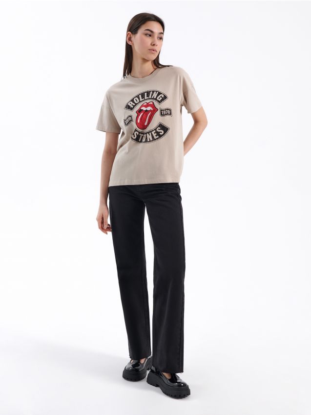 Marškinėliai The Rolling Stones - kūno spalva - HOUSE