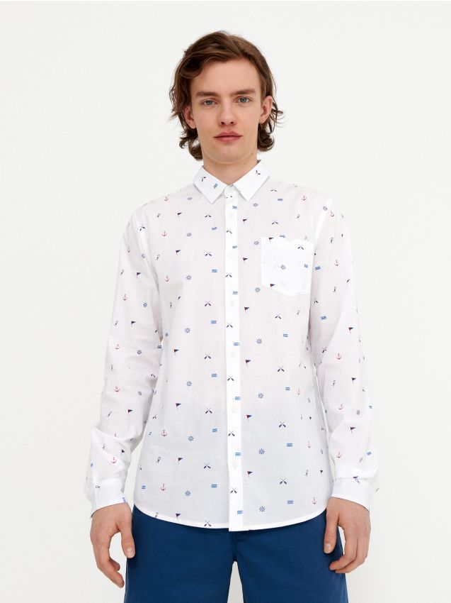 Fine design shirt - navy - 5431E-59X - HOUSE