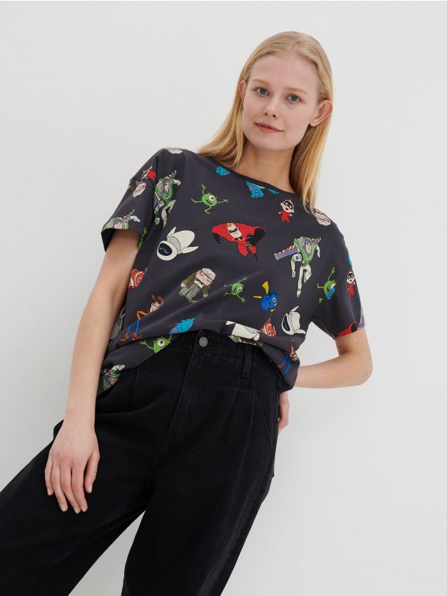 Disney nyomott mintás póló - dark grey - 5578E-90X - HOUSE