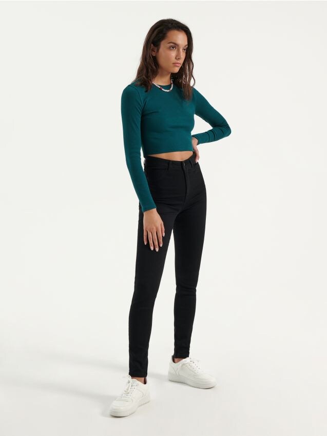 Jeans aderenti skinny fit TALL vita alta czarne - Nero - HOUSE