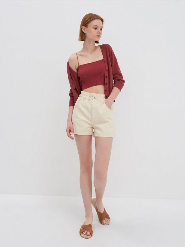 Peente paeltega topp - mauve - 5685E-34X - HOUSE