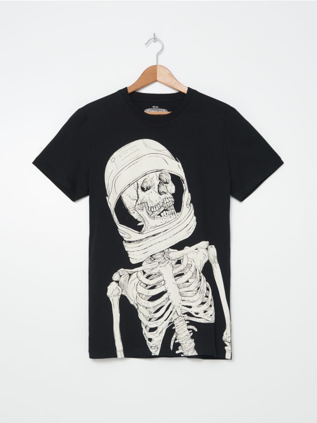 T-Shirt mit aufdruck - schwarz - 5688A-99X - HOUSE