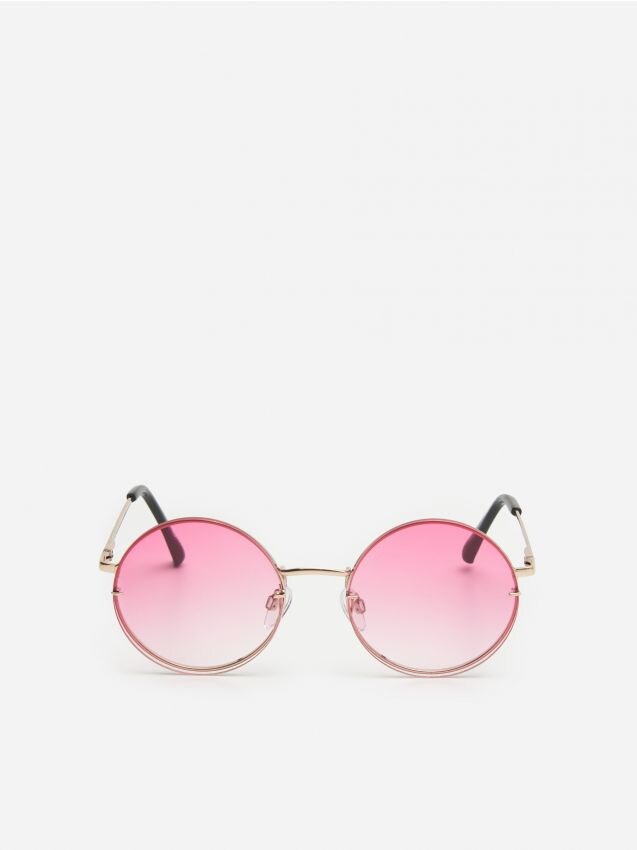 Okulary przeciwsłoneczne z różowymi szkłami - pastel pink - 5775E-03X - HOUSE