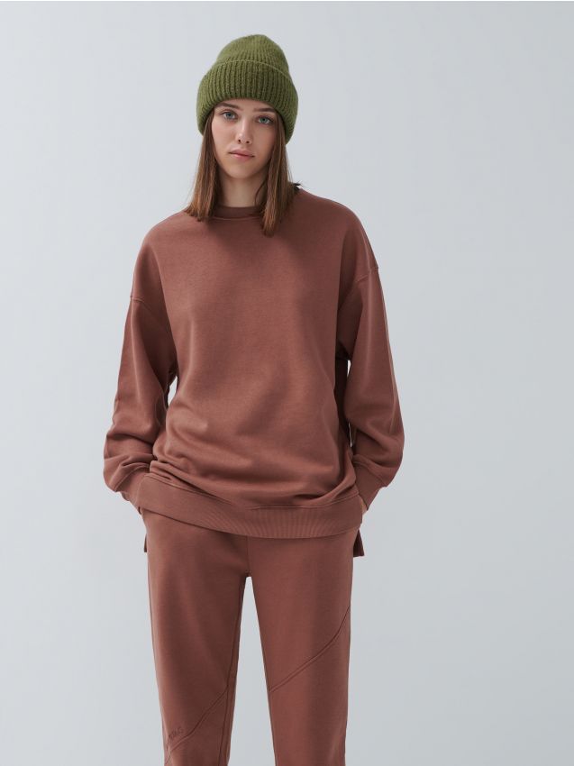 Oversize mikina - hnedá - 5917I-88X - HOUSE