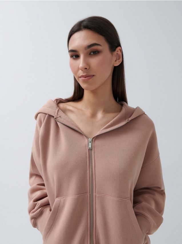 Rozpinana bluza oversize - copper - 5918I-28X - HOUSE