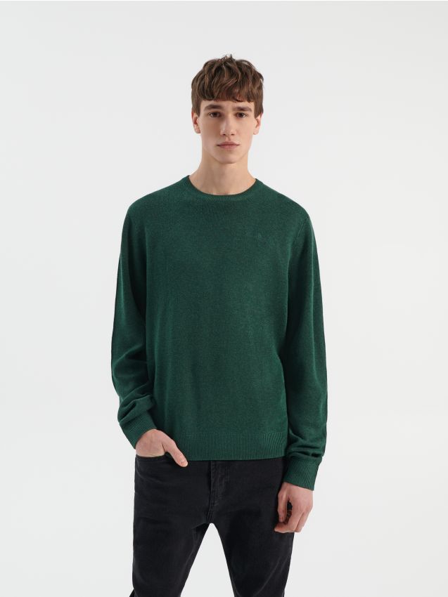 Džemper od melanža - dark green - 5988I-79M - HOUSE