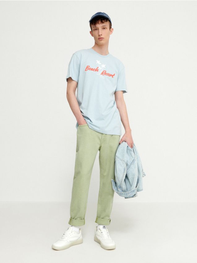 Džíny carrot fit - zelená - 5996E-81J - HOUSE