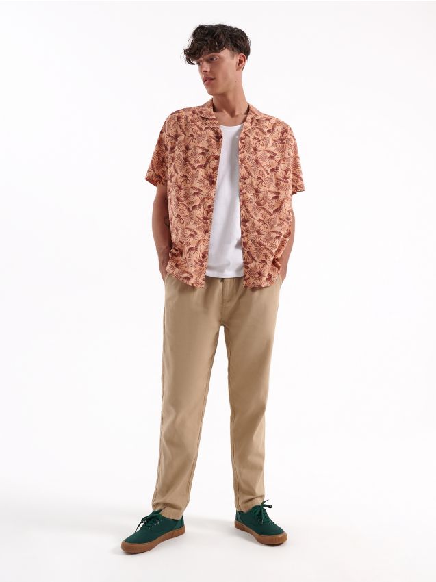 Pantaloni carrot fit - bej - HOUSE