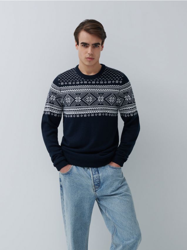 mens patterned jumper