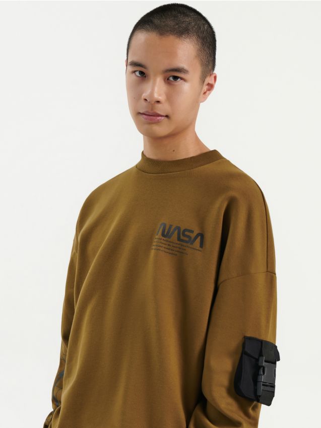 Oversized-lõikega dressipluus NASA - olive - HOUSE
