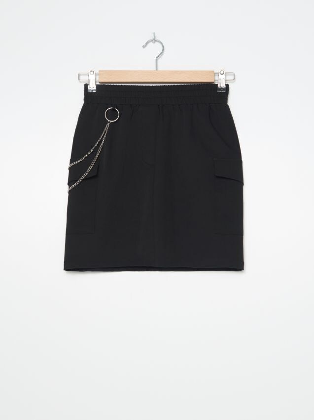 LADIES` SKIRT - чорний - 6249D-99X - HOUSE
