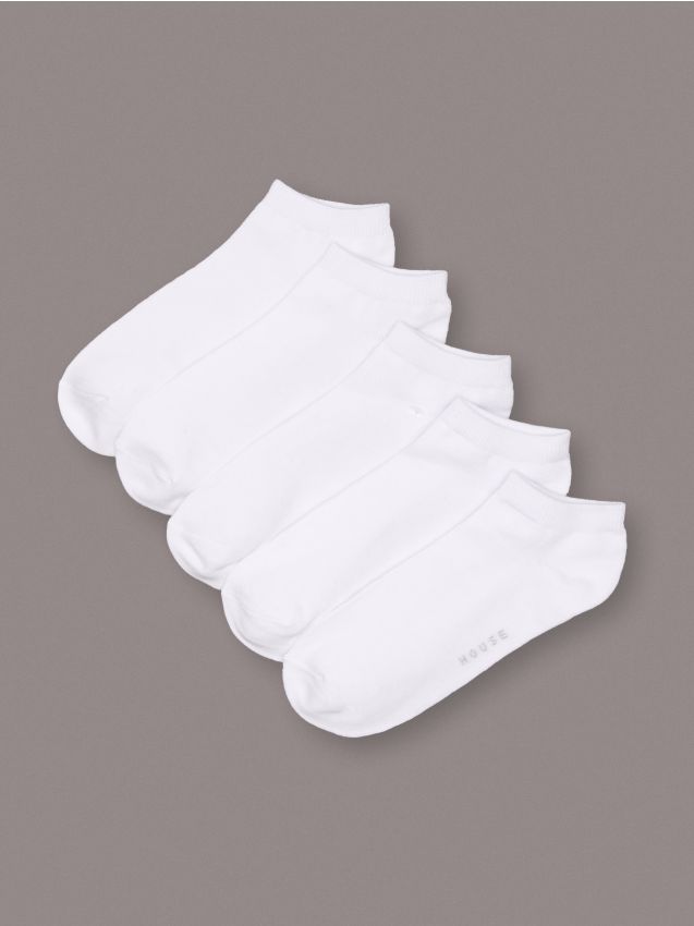 5 pack organic cotton socks - white - 6281I-00X - HOUSE