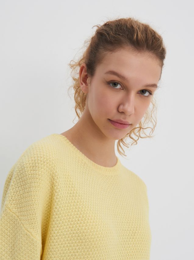 LADIES` SWEATER - light yellow - 6318D-10X - HOUSE