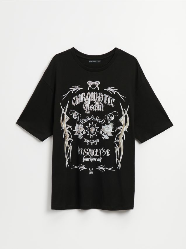 Oversized-lõikega T-särk - must - HOUSE