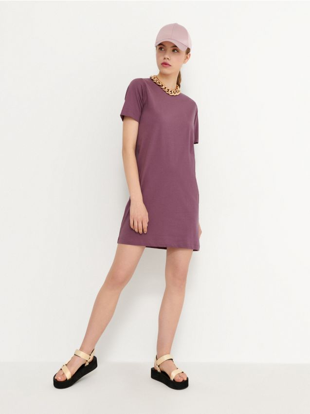 Платье из органического хлопка - grape - 6440E-48X - HOUSE