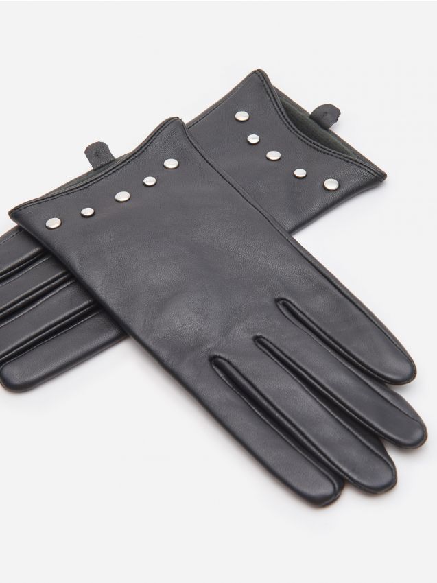 LADIES` GLOVES - črna - 6463A-99X - HOUSE
