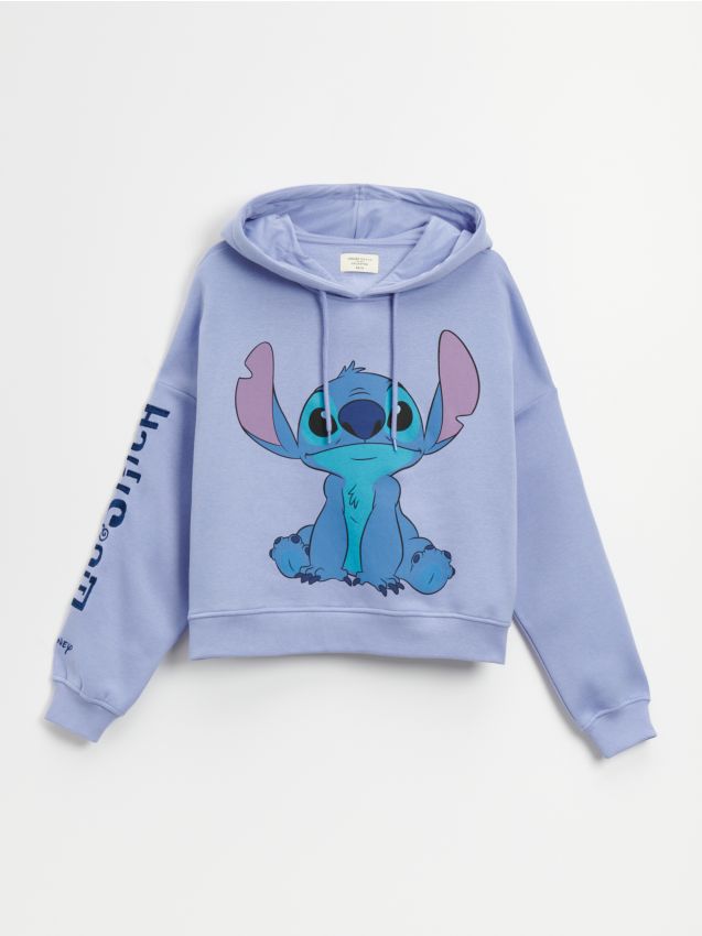 Mikina oversized s kapucí Lilo & Stich - grape - HOUSE