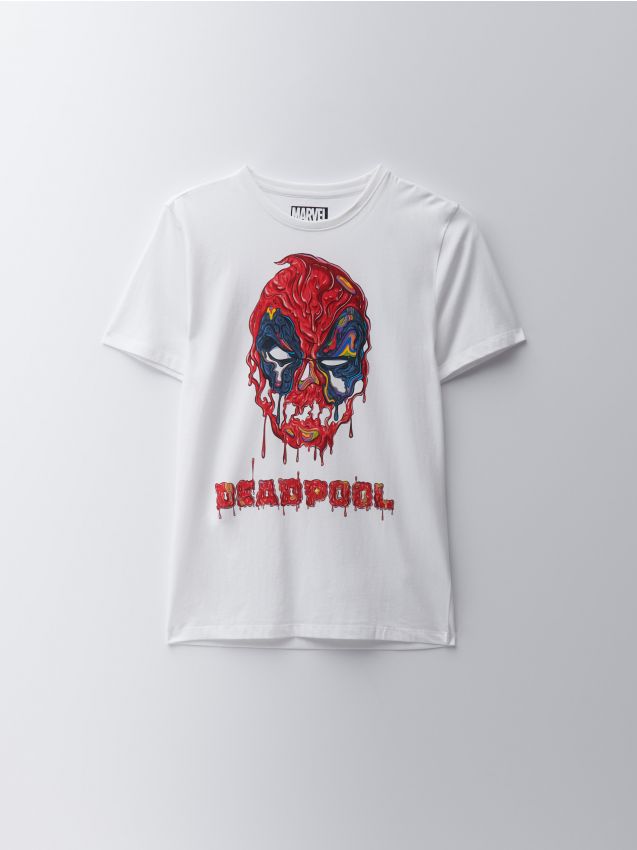 Koszulka Deadpool - biały - 6495I-00X - HOUSE