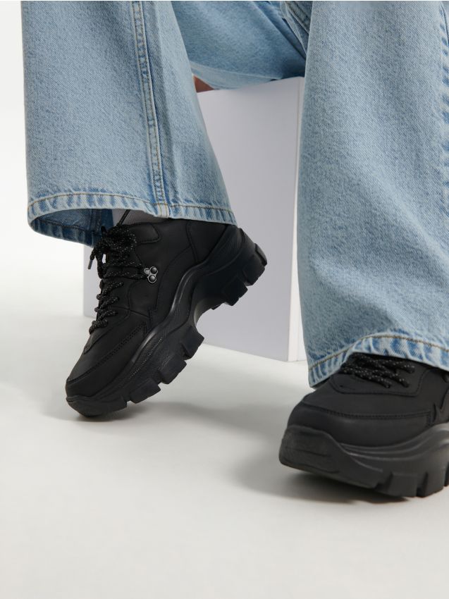LADIES` SNEAKERS - μαυρο - HOUSE