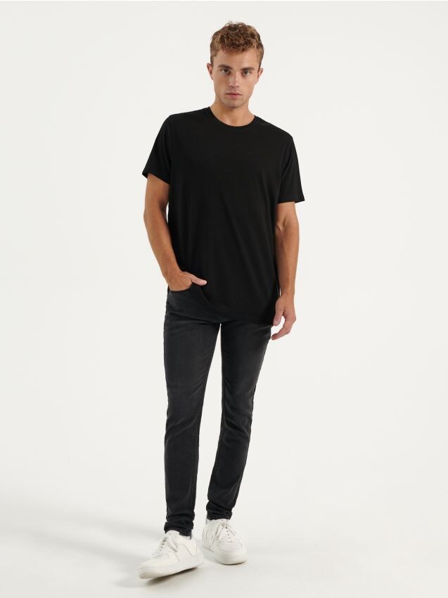 Vaqueros skinny fit de talle bajo vintage - negro - HOUSE