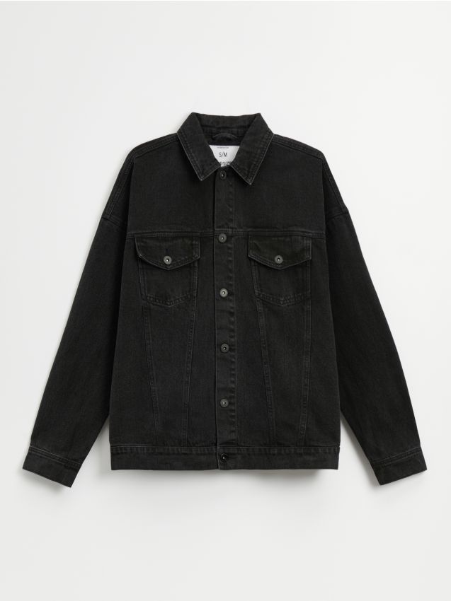 Geacă din denim, oversized - negru - HOUSE