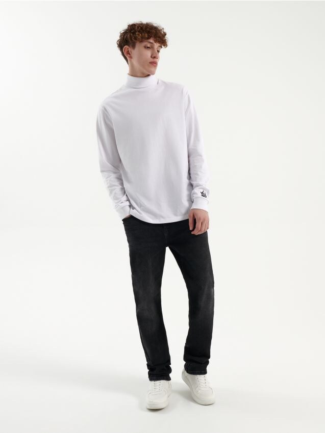 MEN`S JEANS TROUSERS - μαυρο - HOUSE