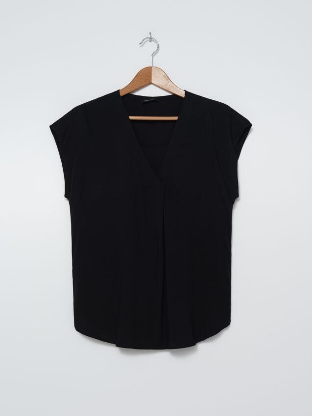 Viskosebluse - schwarz - 7180D-99X - HOUSE