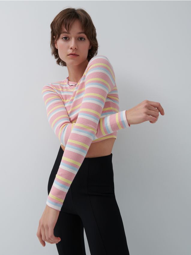 Tricou cu mânecă lungă basic - multicolor - 7247K-MLC - HOUSE
