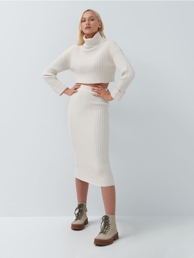 Midi suknja - cream - 7326I-01X - HOUSE