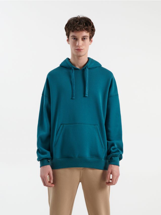 Худи Basic оверсайз - dark turquoise - 7377L-69X - HOUSE