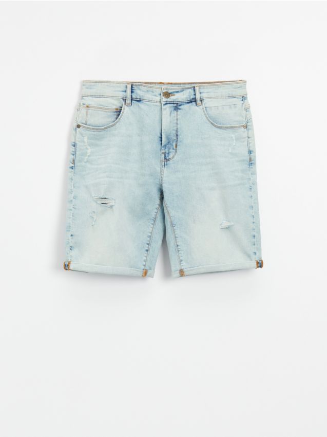 Szorty jeansowe slim fit Basic - niebieski - HOUSE