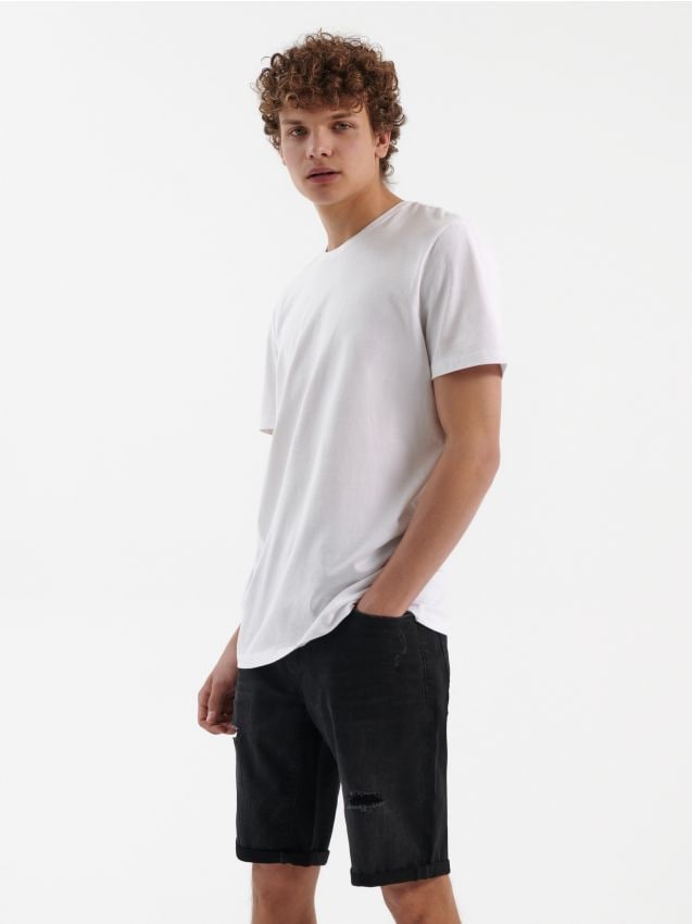 Pantaloni scurți din denim - negru - HOUSE