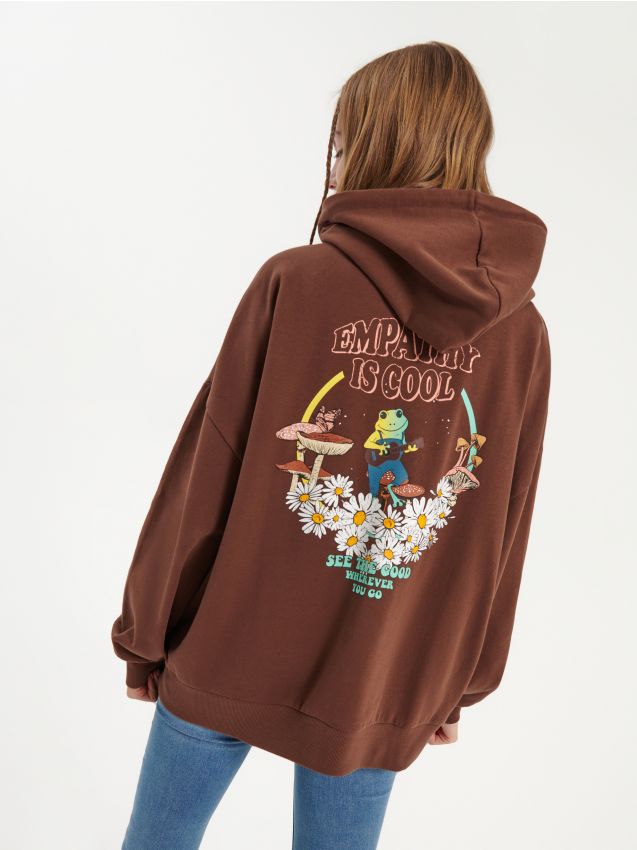Sudadera con capucha y cremallera - marrón - HOUSE