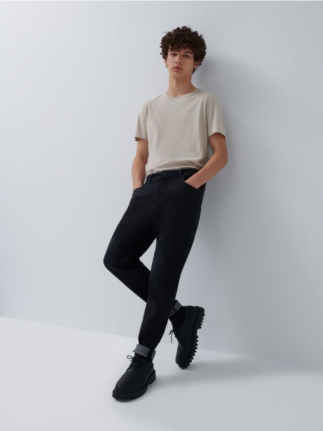Утепленные джинсы Carrot Fit - Черный - 7524K-99J - HOUSE