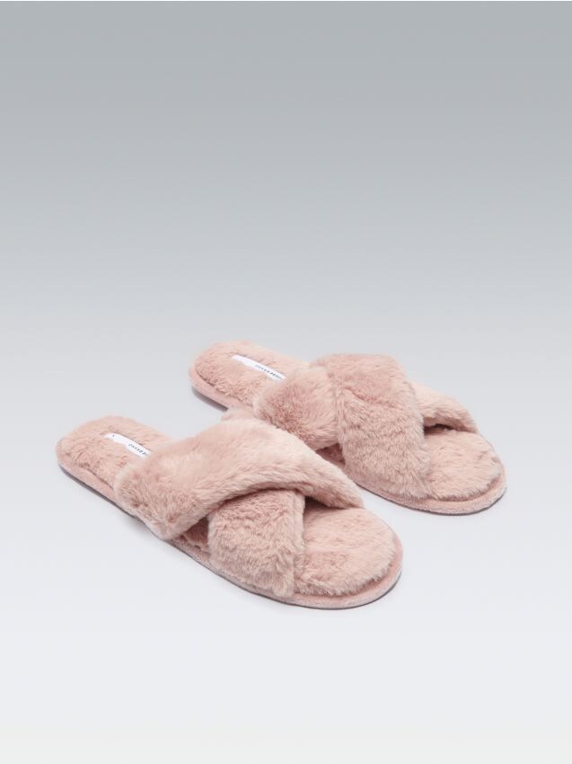 Тапочки из искусственного меха - pastel pink - HOUSE