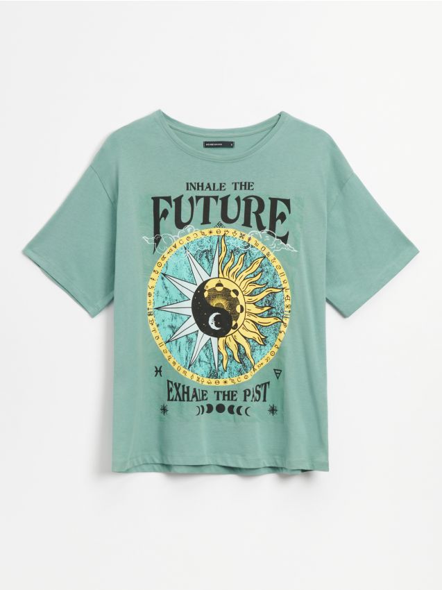 T-särk loose fit - dark green - HOUSE