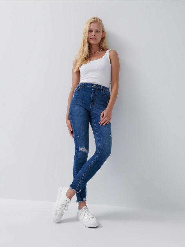 Teksapüksid skinny fit - tumesinine - 7690I-59J - HOUSE