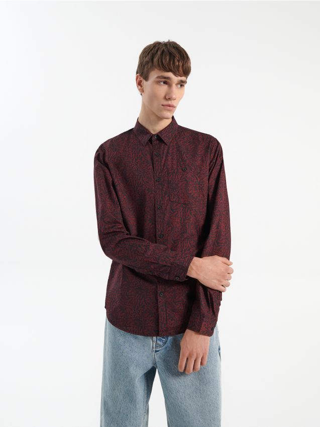 Krekls slim fit - mahogany - 7737K-93X - HOUSE